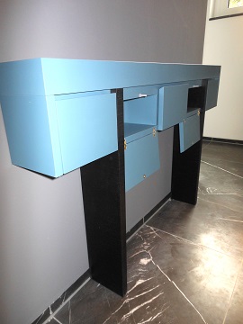 Mini-Sideboard Schminkkonsole  blau